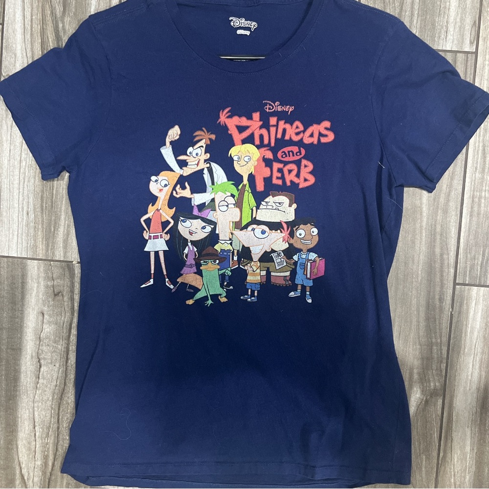 Disney Phineas and Ferb Navy Blue T-Shirt